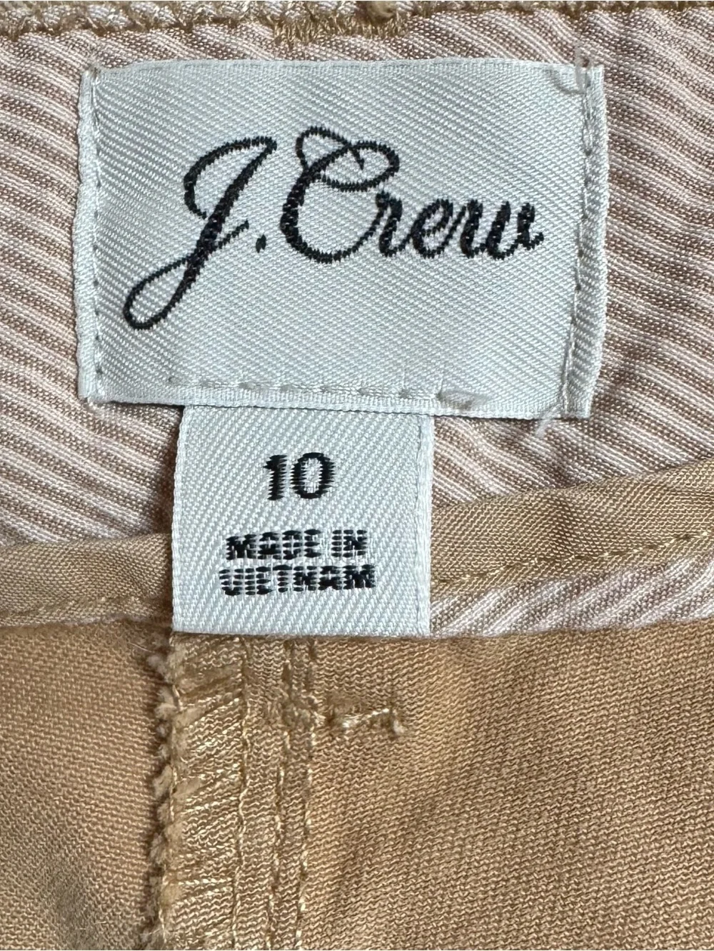 J. Crew Women's Khaki Chino Bermuda Shorts, size 10